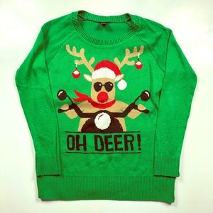 LOL Vintage Oh Deer! Tacky Ugly Christmas Sweater